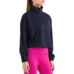 NWOT Half Zip Pullover | Cropped | Front Pocket | Drawstring Hem | Elastic Cuffs